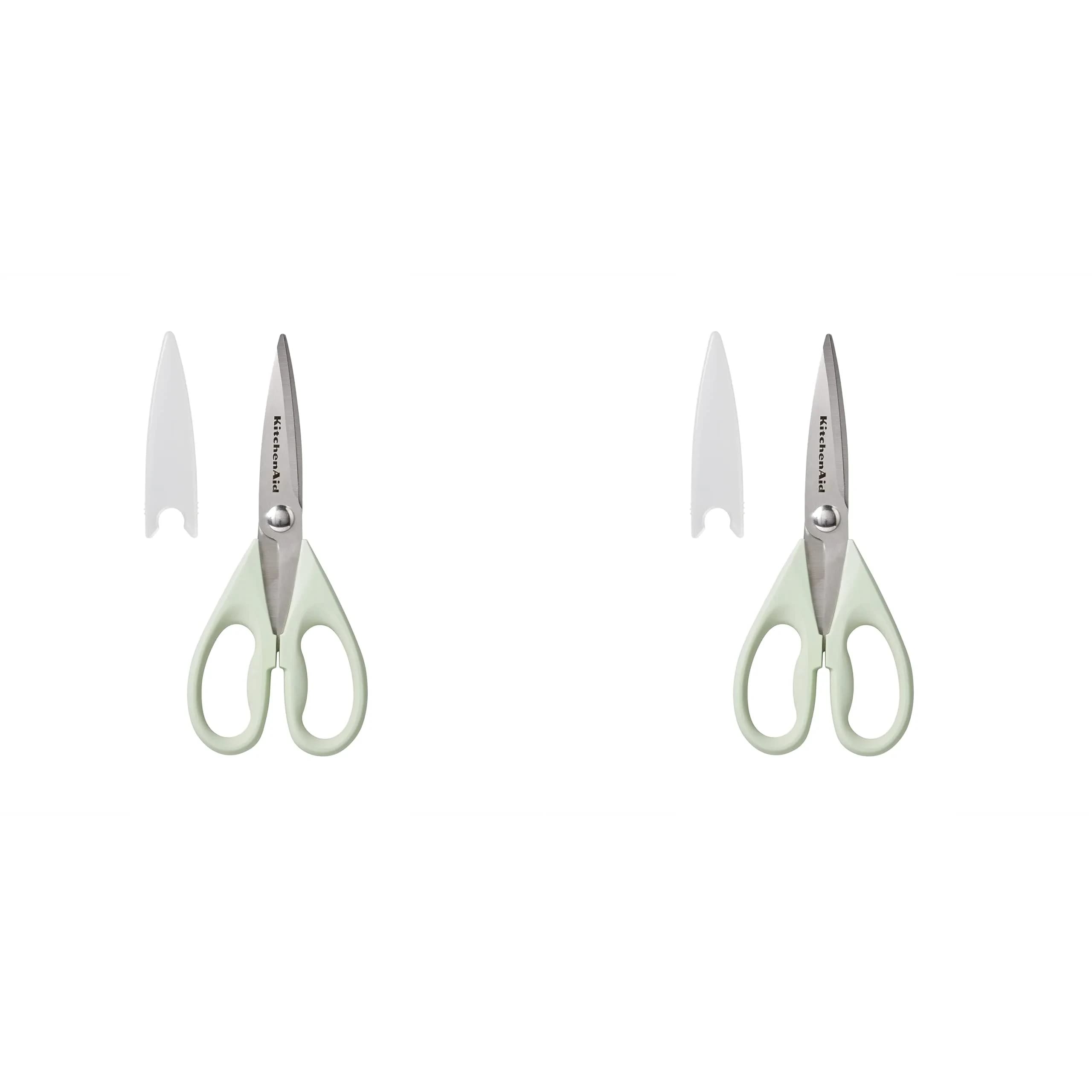 KitchenAid All Purpose Kitchen Shears with Protective Sheath 21.6 cm (8.5 Inch) | Rust-Resistant Stainless Steel Blades — Silver