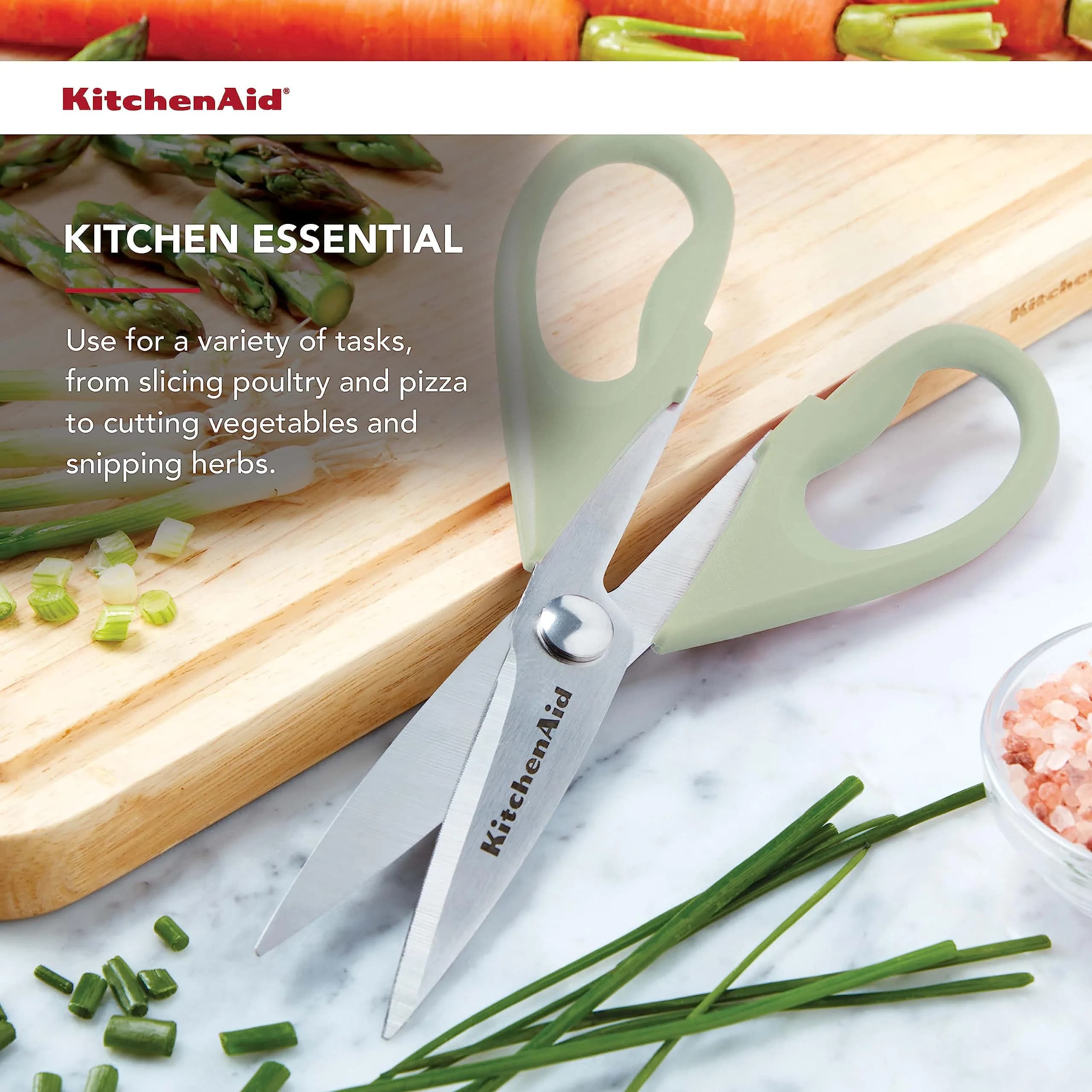 KitchenAid All Purpose Kitchen Shears with Protective Sheath 21.6 cm (8.5 Inch) | Rust-Resistant Stainless Steel Blades - view 3