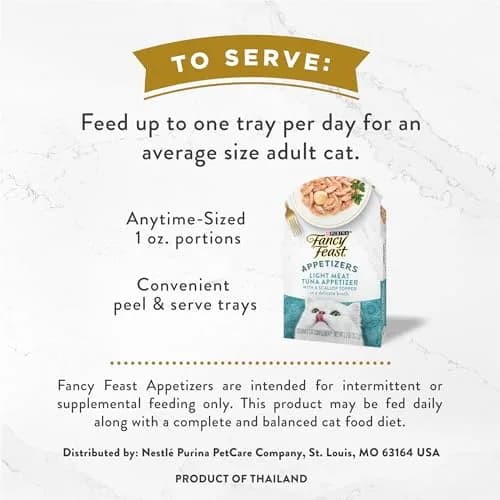 Fancy Feast Appetizers Light Meat Tuna & Scallop Cat Food Topper 1.1 oz Trays (Pack of 20) | Grain-Free Broth for Cats thumbnail 7