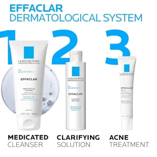 La Roche-Posay Effaclar Medicated Acne Face Wash 2 x 201ml (6.8 Fl Oz) | Dermatologist Tested for Oily & Sensitive Skin thumbnail 6