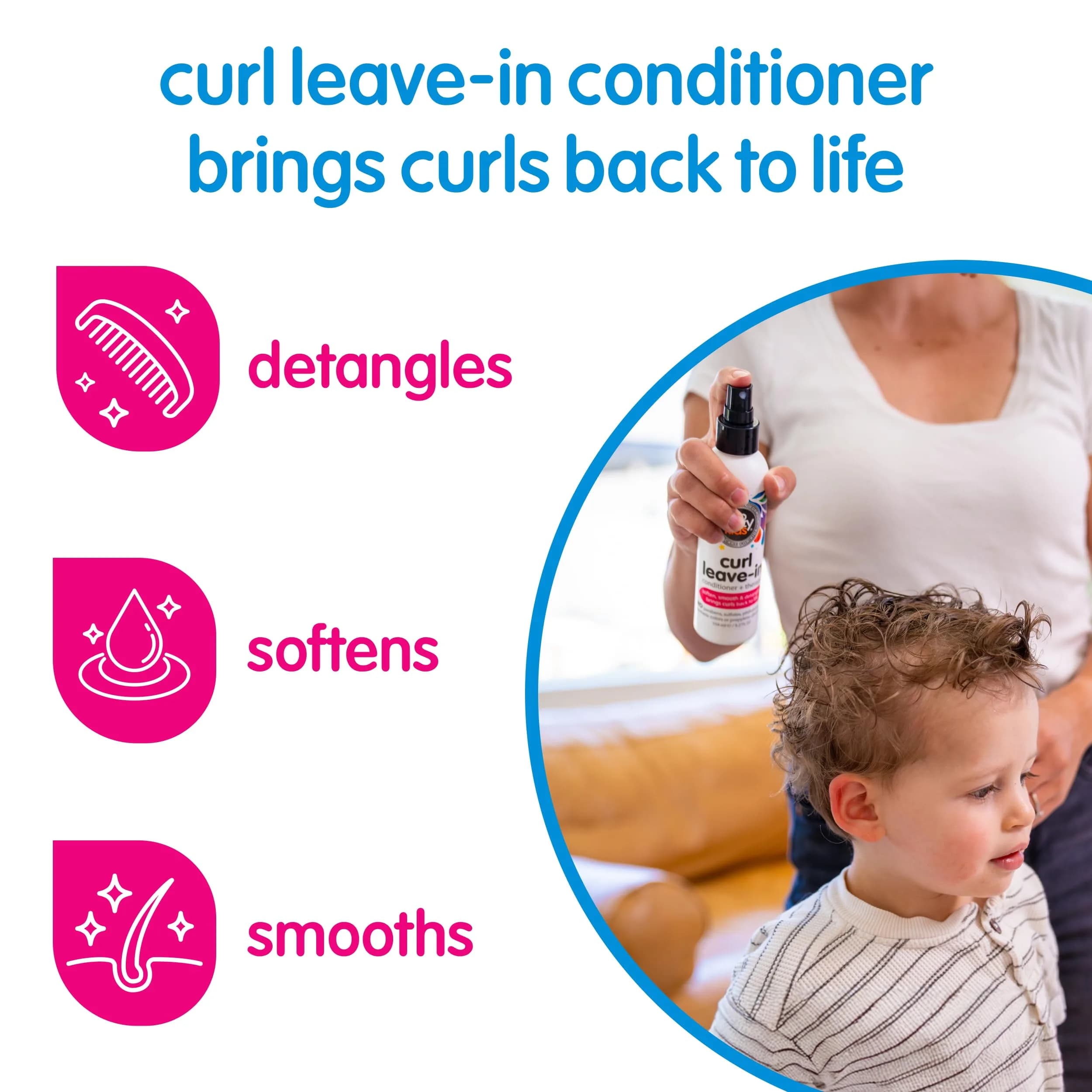 SO COZY Leave In Conditioner Spray 236ml (8 Fl Oz) Detangler for Kids' Curly Hair | Gentle & Nourishing with Keratin - view 2