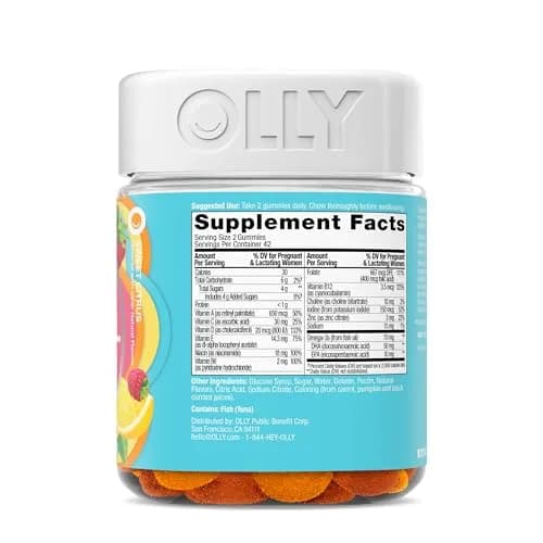 OLLY Prenatal Multivitamin Gummy Sweet Citrus Flavored 168 Count (84 Count Pack of 2) | Supports Mommy & Baby Wellness with Folic Acid & DHA thumbnail 9