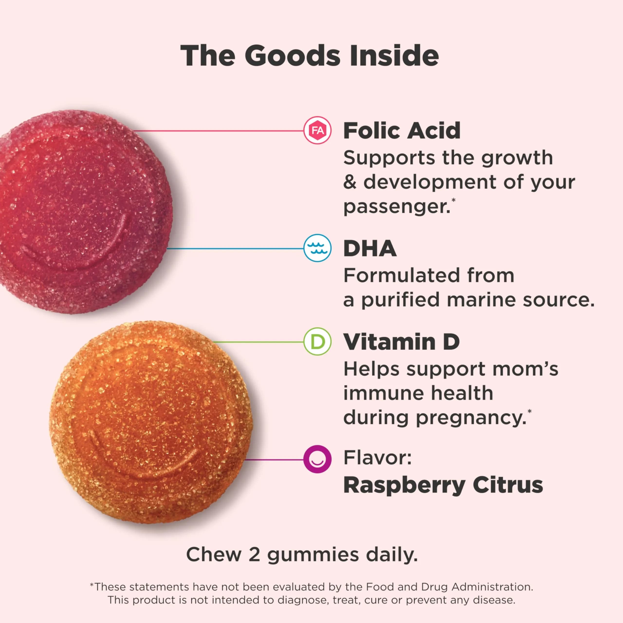 OLLY Prenatal Multivitamin Gummy Sweet Citrus Flavored 168 Count (84 Count Pack of 2) | Supports Mommy & Baby Wellness with Folic Acid & DHA - view 3