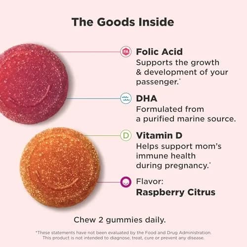 OLLY Prenatal Multivitamin Gummy Sweet Citrus Flavored 168 Count (84 Count Pack of 2) | Supports Mommy & Baby Wellness with Folic Acid & DHA thumbnail 3