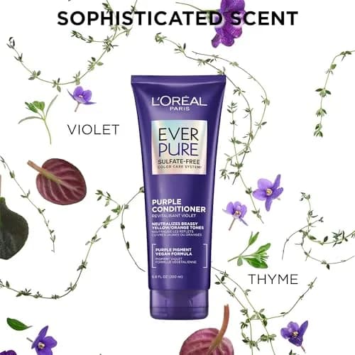L'Oreal Paris EverPure Brass Toning Purple Conditioner 400ml (13.6 Fl Oz) | Sulfate-Free Toning for Blonde Hair thumbnail 9