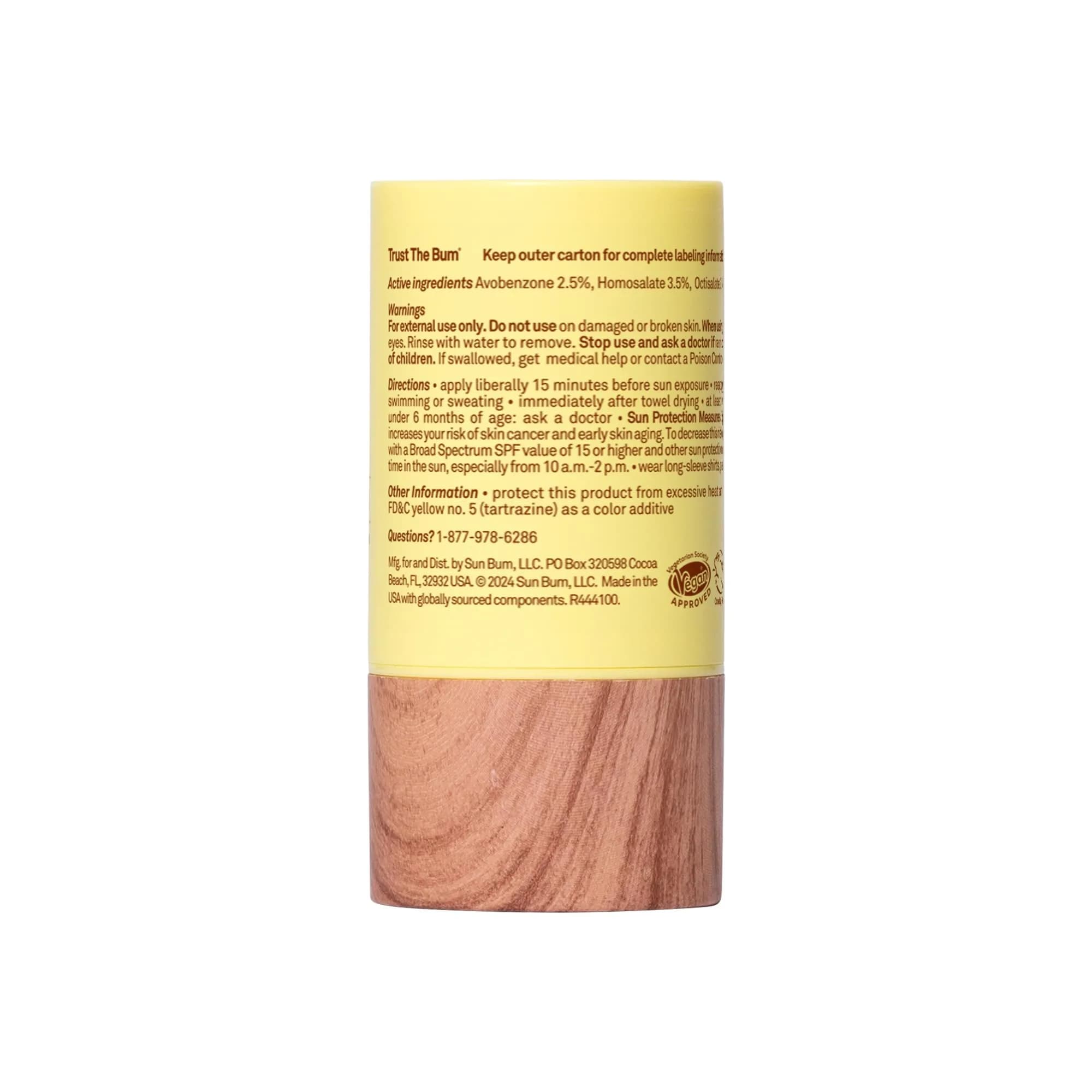 Sun Bum Original SPF 40 Face and Body Sunscreen Stick 1.4 oz (40g) | Water Resistant Broad Spectrum Protection - view 5