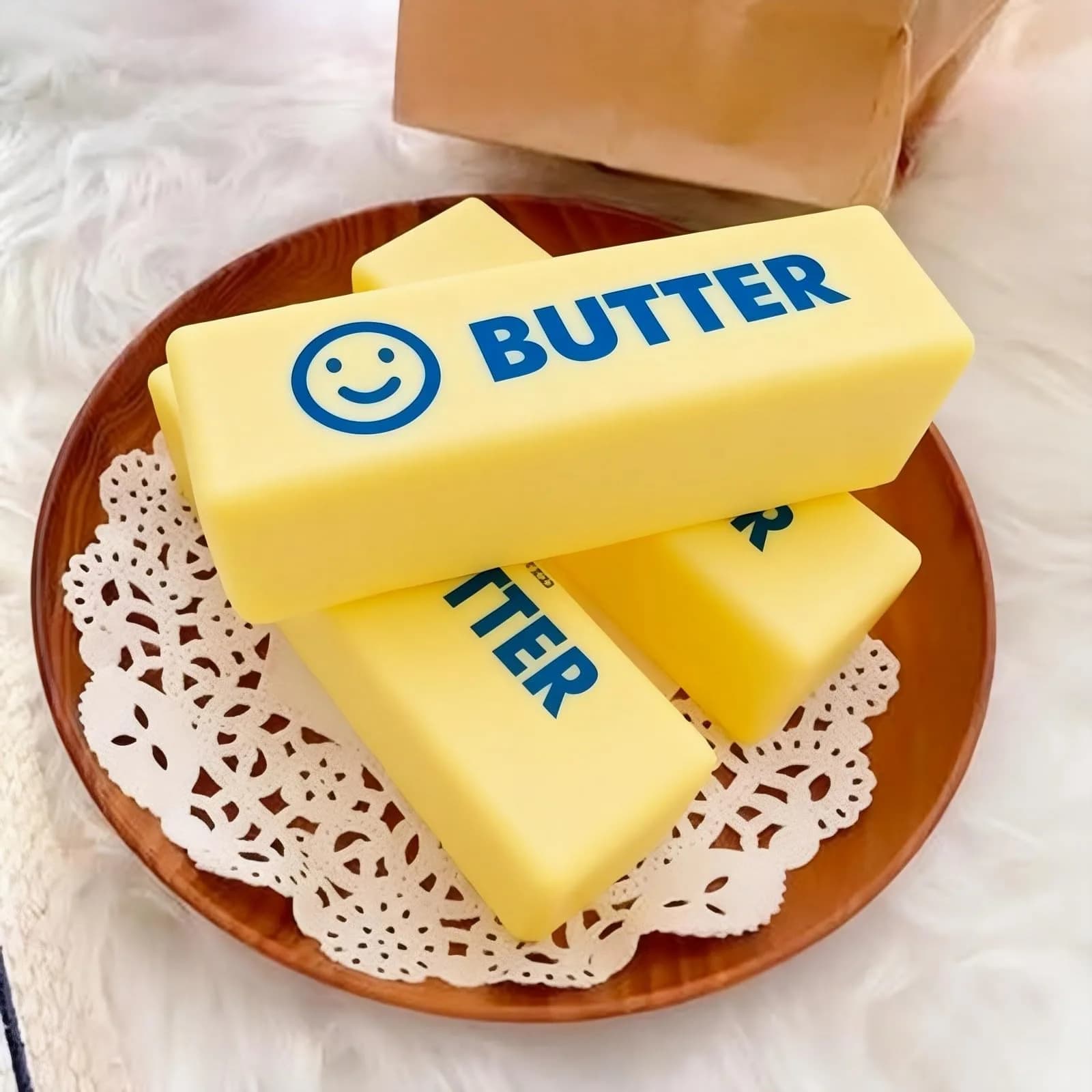 Midou Dumpling Squishy Butter Toy with Smile Face - 5.5 inch Slow Rising Stress Relief Fidget Toy - view 4
