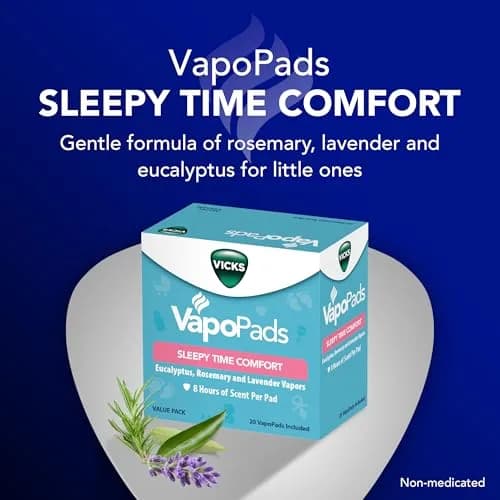 Vicks VapoPads Sleepy Time Comfort 40-Pack (1.5 oz / 42 g) | Rosemary, Lavender, Eucalyptus Scents thumbnail 2