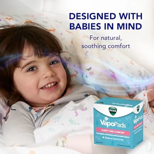 Vicks VapoPads Sleepy Time Comfort 40-Pack (1.5 oz / 42 g) | Rosemary, Lavender, Eucalyptus Scents thumbnail 3