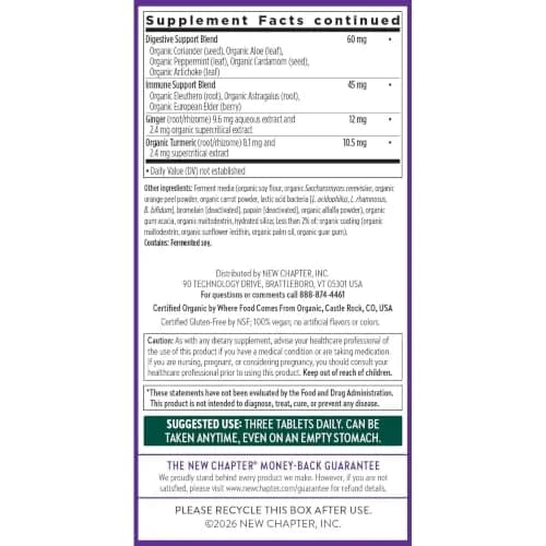 New Chapter Women's Multivitamin 40+ Advanced Formula for Heart, Hormone, Immune & Energy Support with Fermented B Vitamins +D3 (96 Count Pack of 2) | Organic Non-GMO thumbnail 8