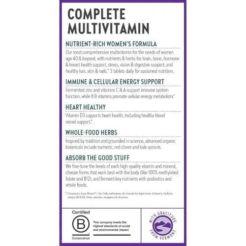 New Chapter Women's Multivitamin 40+ Advanced Formula for Heart, Hormone, Immune & Energy Support with Fermented B Vitamins +D3 (96 Count Pack of 2) | Organic Non-GMO thumbnail 9