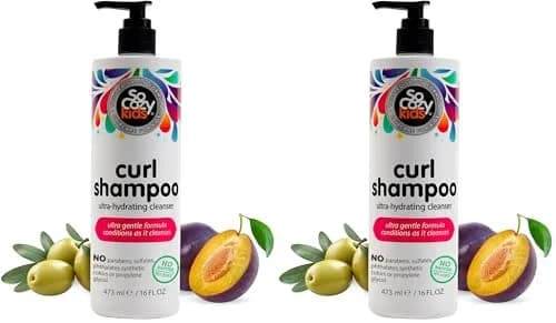 SoCozy Curl Shampoo for Kids Curly Hair (32 Fl Oz / 946ml) Gentle Hydrating Cleanser | Keratin, Plum Seed Oil & Olive Oil thumbnail 1