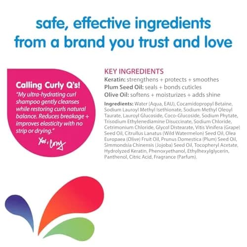SoCozy Curl Shampoo for Kids Curly Hair (32 Fl Oz / 946ml) Gentle Hydrating Cleanser | Keratin, Plum Seed Oil & Olive Oil thumbnail 7