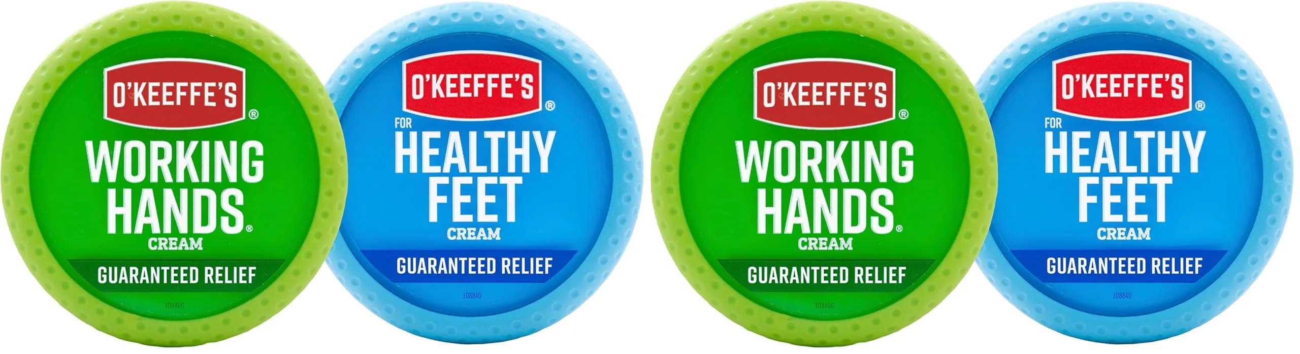 O'Keeffe's Hand & Foot Cream Pack (6.6 oz) | Repairing Skincare for Dry, Cracked Skin — 3.3 Ounce