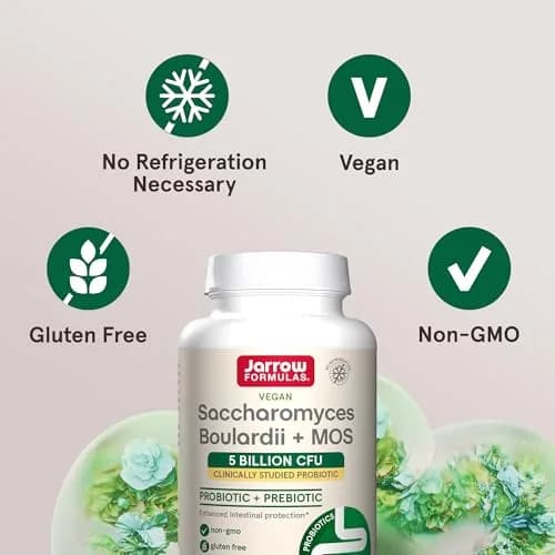 Jarrow Formulas Saccharomyces Boulardii + MOS Probiotic 5 Billion CFU 360 Count (Pack of 2) | Digestive Health Support thumbnail 5