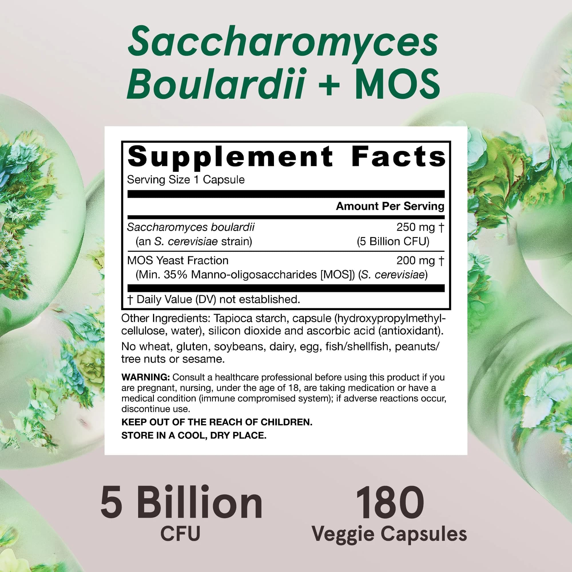 Jarrow Formulas Saccharomyces Boulardii + MOS Probiotic 5 Billion CFU 360 Count (Pack of 2) | Digestive Health Support - view 6
