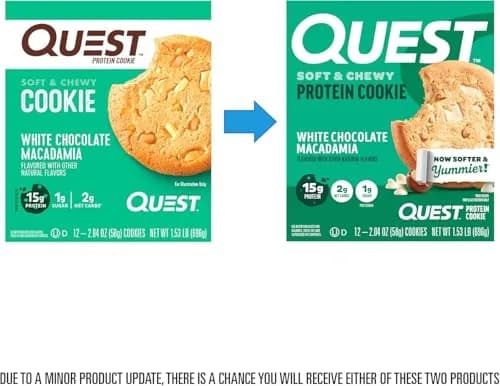 Quest Nutrition White Chocolate Macadamia Cookie 24 Cookies (1.36 kg / 48 oz) | 15g Protein, 1g Sugar, 2g Net Carbs thumbnail 2