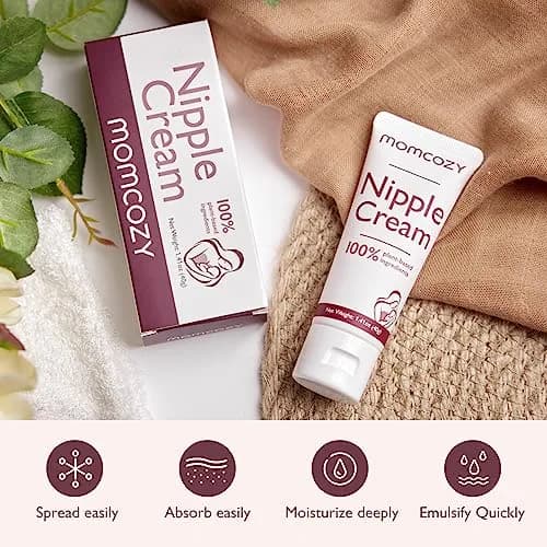 Momcozy Nipple Cream Safe for Breastfeeding, Lanolin-Free Nipple Balm 2.82 oz (Pack of 2) | Plant-Based Soothing Cream for Nursing Moms thumbnail 5