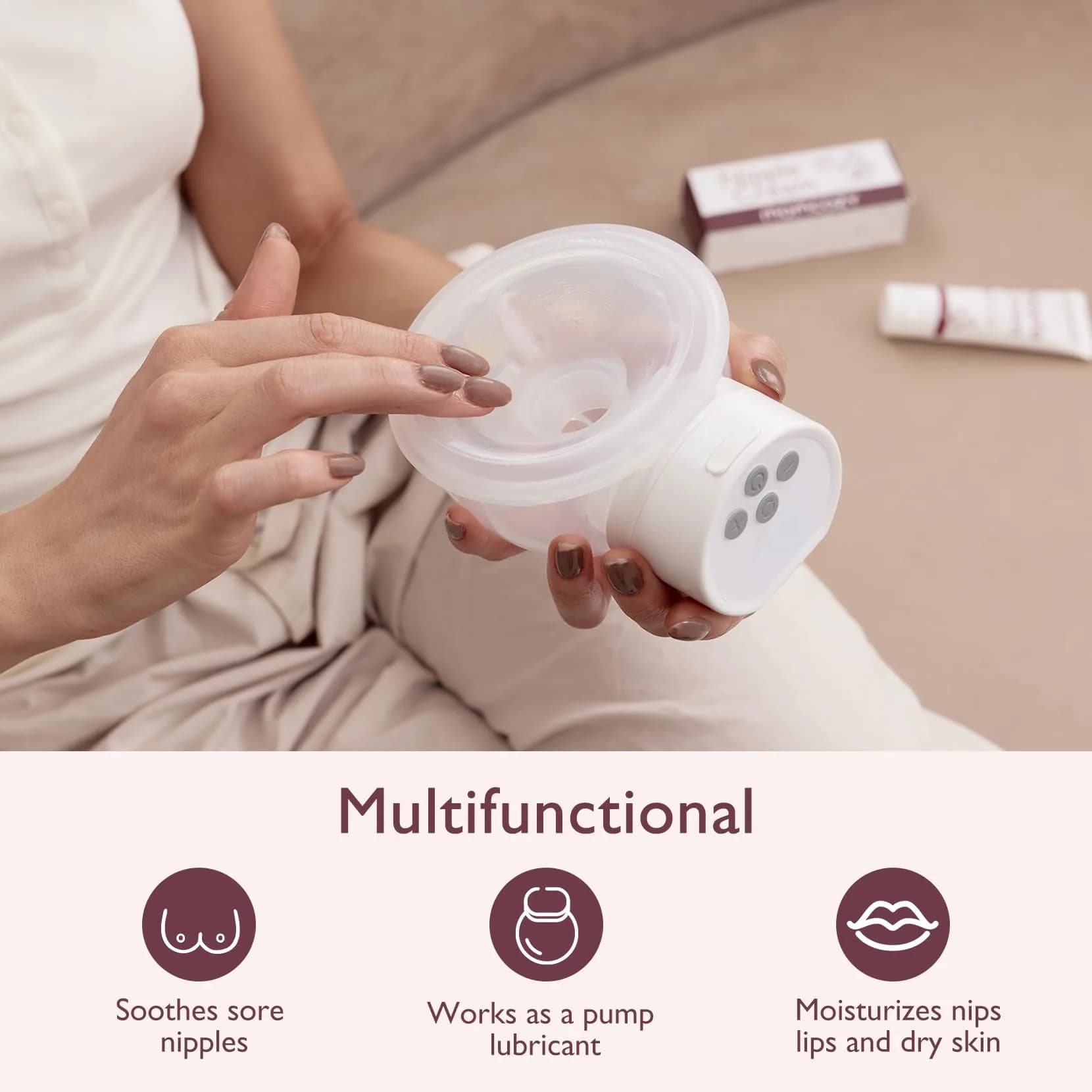Momcozy Nipple Cream Safe for Breastfeeding, Lanolin-Free Nipple Balm 2.82 oz (Pack of 2) | Plant-Based Soothing Cream for Nursing Moms - view 6