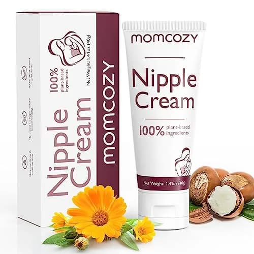 Momcozy Nipple Cream Safe for Breastfeeding, Lanolin-Free Nipple Balm 2.82 oz (Pack of 2) | Plant-Based Soothing Cream for Nursing Moms thumbnail 1