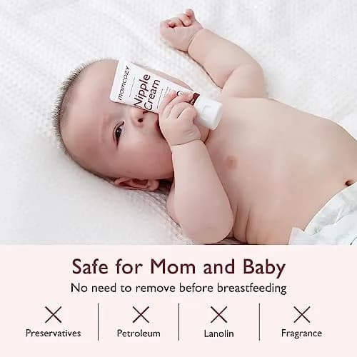 Momcozy Nipple Cream Safe for Breastfeeding, Lanolin-Free Nipple Balm 2.82 oz (Pack of 2) | Plant-Based Soothing Cream for Nursing Moms thumbnail 3