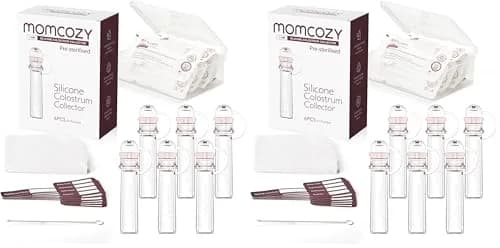 Momcozy Colostrum Collector 5ml (0.17 Fl Oz) — 12-Pack Set | Reusable BPA-Free Silicone for Breast Milk Collection thumbnail 1