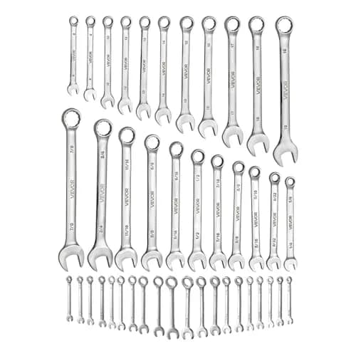 VEVOR Combination Wrench Set, 42-Piece SAE & Metric, Carbon Steel, 12-Point Box & 15° Angled Open End, for Household & Auto Repairs thumbnail 9