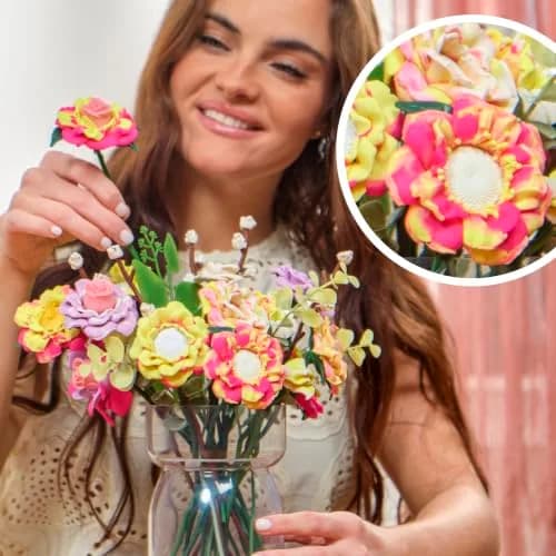 Play-Doh Blooms Garden Flower Bouquet Making Kit | Complete DIY Floral Craft Set for Adults & Teens thumbnail 2