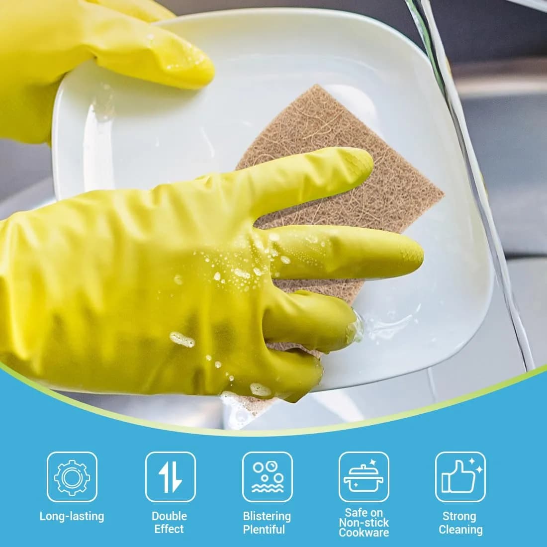 AIDEA Natural Cellulose Scrub Sponge, 9-Count, Non-Scratch, Biodegradable | Eco-Friendly Cleaning Power - view 5