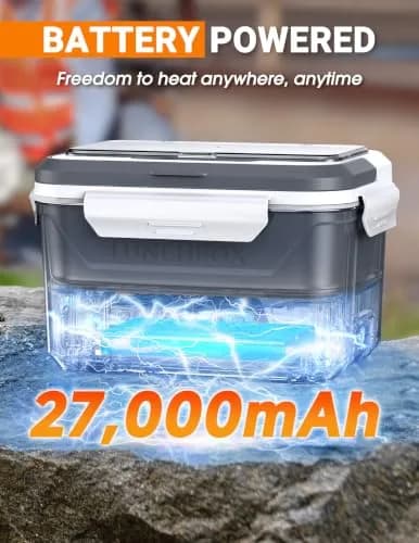 Docusvect Cordless Electric Lunch Box 1.5L | Schedule Heating for Adults thumbnail 3