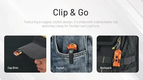 Nitecore TIP3 Rechargeable Keychain Flashlight, 720 Lumens, 3 Color Temps, USB-C, Orange | EDC Pocket Light thumbnail 8