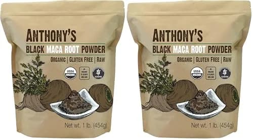 Anthony's Organic Black Maca Powder 16 oz (2 Pack) | Raw, Gluten Free & Non GMO thumbnail 1