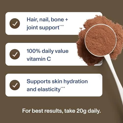 Vital Proteins Collagen Peptides Advanced Chocolate Powder 1.44 kg (49.4 oz) | Hydrolyzed Peptides with Hyaluronic Acid & Vitamin C thumbnail 4