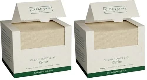 Clean Skin Club Bamboo Viscose Clean Towels XL 100 Count (2-Pack) | USDA Biobased Disposable Face Towels thumbnail 1