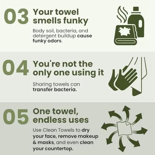 Clean Skin Club Bamboo Viscose Clean Towels XL 100 Count (2-Pack) | USDA Biobased Disposable Face Towels thumbnail 7