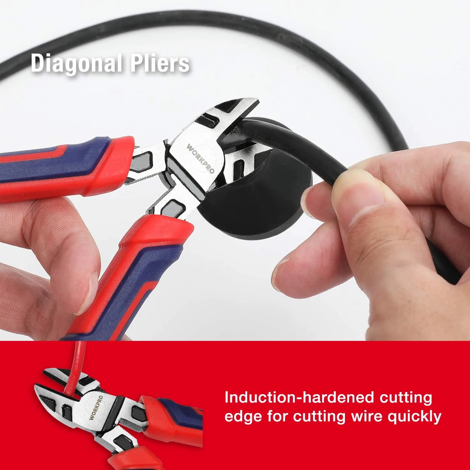 WORKPRO Pliers Set (5-Piece, Pack of 2) | Premium Cr-V Construction, Includes 6 Inch Slip Joint, Long Nose, Diagonal Cutting, 8 Inch Groove Joint, 7 Inch Linesman and Storage Pouch - view 3