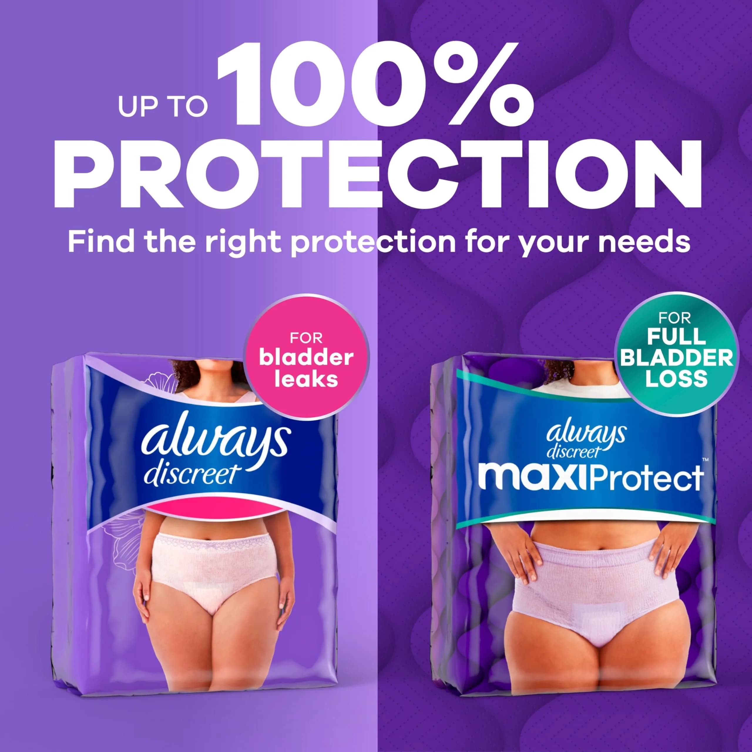 Always Discreet Adult Diapers for Women XL (Size 3X+, 26W+) | Maximum Absorbency for Leak-Free Confidence - view 8