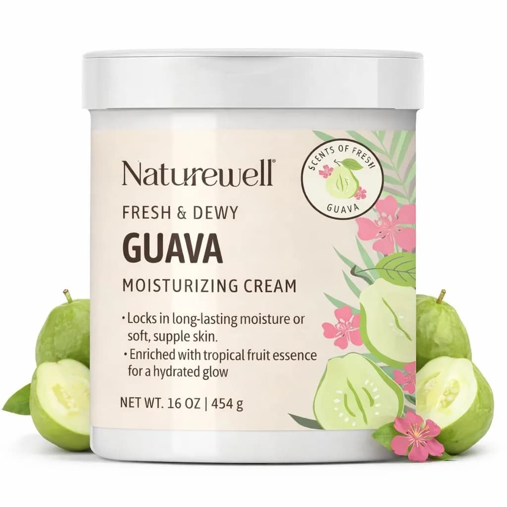 NATURE WELL Guava Scented Body Cream 16 Ounce | Hydrating Moisturizer for Dry Skin - main product image