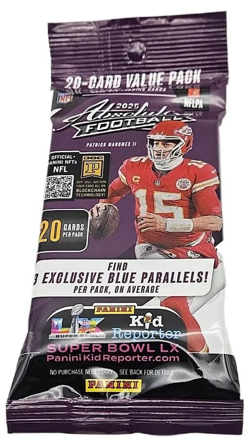 Panini Absolute Football Fat Pack 2025 | 20 Cards Per Pack | Rookie Premiere Materials & Tools of the Trade - main product image