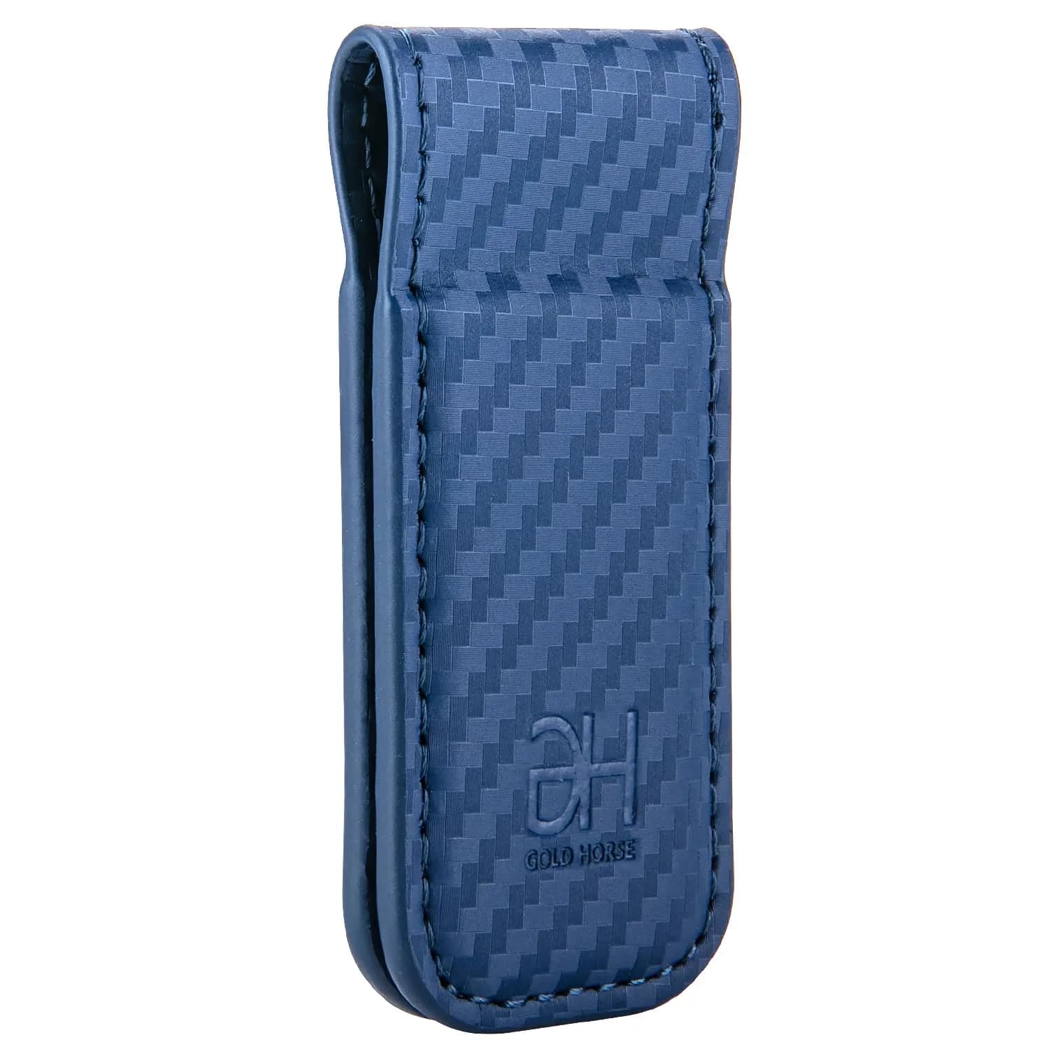 GH GOLD HORSE Slim Magnetic Money Clip Genuine Leather Card Holder for Men, Blue | Holds 10-15 Bills - view 5