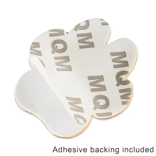 LZLRUN 4PCS Silver Black 3D Chrome Dog Paw Footprint Car Decoration Sticker 6cm (2.4in) x 6.5cm (2.6in) thumbnail 3