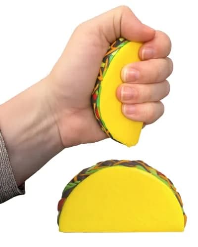ALPI Taco Foam Stress Ball | Squeeze Toy for Kids & Adults, 4" x 2.25" thumbnail 1