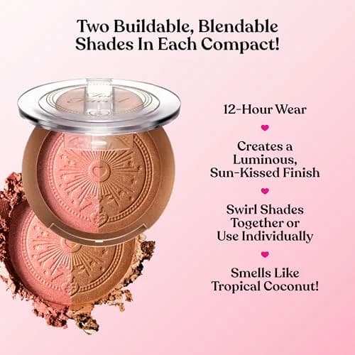 Too Faced Sun Bunny Blushing Bronzer 0.28 Oz | Dual-Shade Sheer, Luminous Bronzer with Pink Undertones thumbnail 4