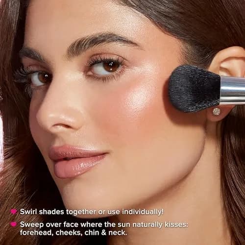 Too Faced Sun Bunny Blushing Bronzer 0.28 Oz | Dual-Shade Sheer, Luminous Bronzer with Pink Undertones thumbnail 7