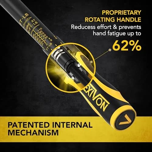 LEXIVON Torque Wrench, 3/8-Inch Drive, Dual Scale 20-120 FT-LB (27.1-162.7 N·m), Premium Rubber-Grip Handle, Deluxe Hybrid Case thumbnail 5