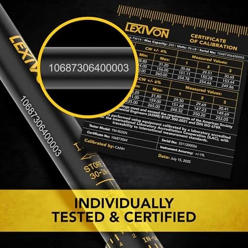 LEXIVON Torque Wrench 1/4-Inch Drive 30-250 IN-LB | Certified Precision & Comfort thumbnail 4
