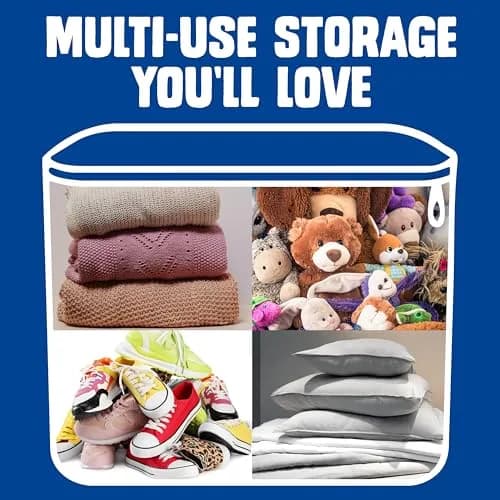 Ziploc Flexible Totes 22 Gallon | Extra Large Reusable Storage Bags with Zipper & Handles thumbnail 3