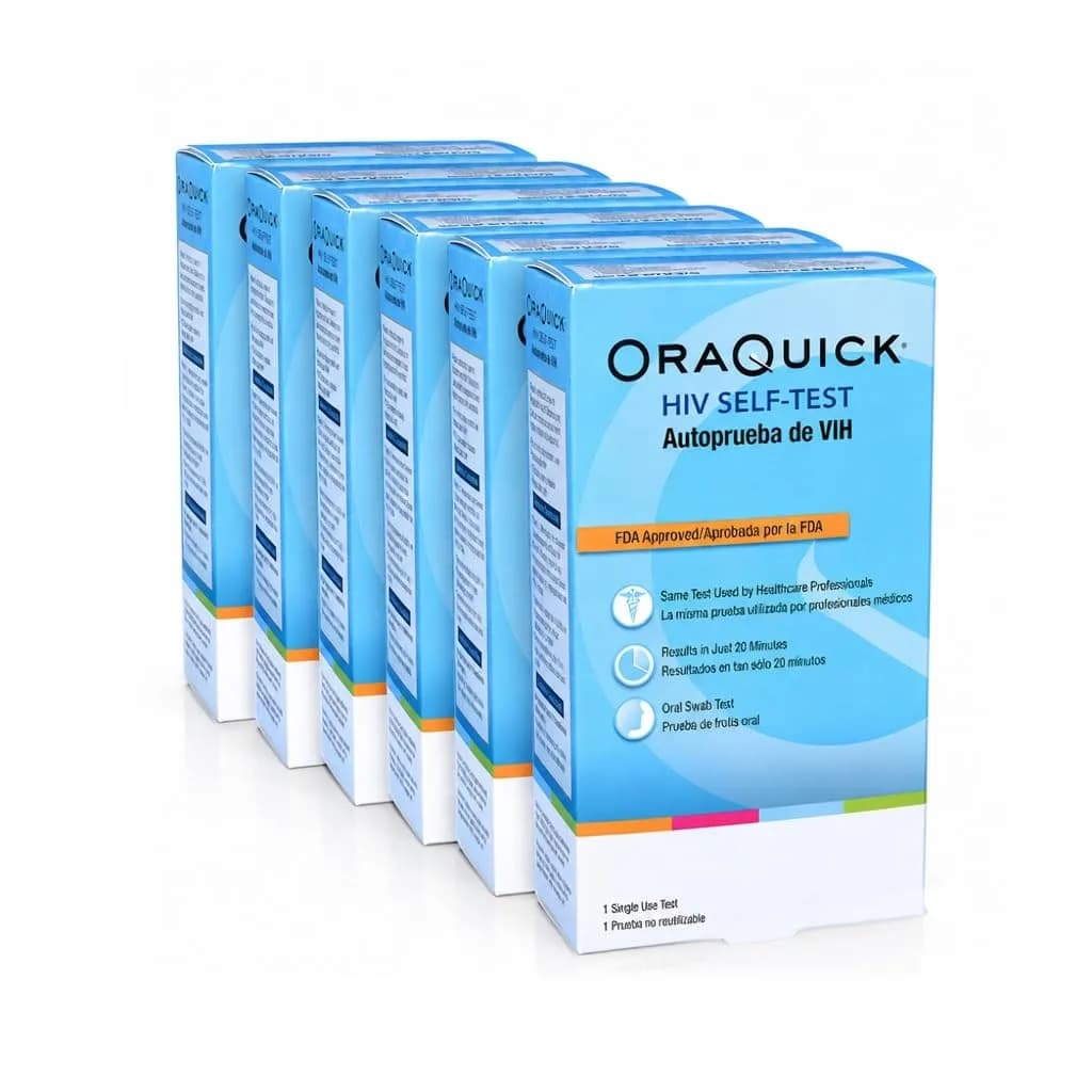 OraQuick HIV Self-Test, Oral Fluid, 6 Ct | Rapid, Lab-Quality Results in 20 Min, Discreet Home Use