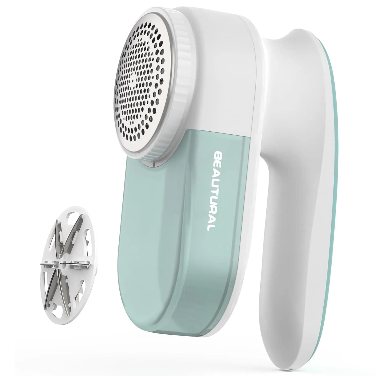 BEAUTURAL Fabric Shaver and Lint Remover, Rechargeable Sweater Defuzzer, Green | Efficiently Removes Fuzz Balls - main product image