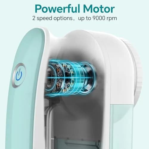BEAUTURAL Fabric Shaver and Lint Remover, Rechargeable Sweater Defuzzer, Green | Efficiently Removes Fuzz Balls thumbnail 4